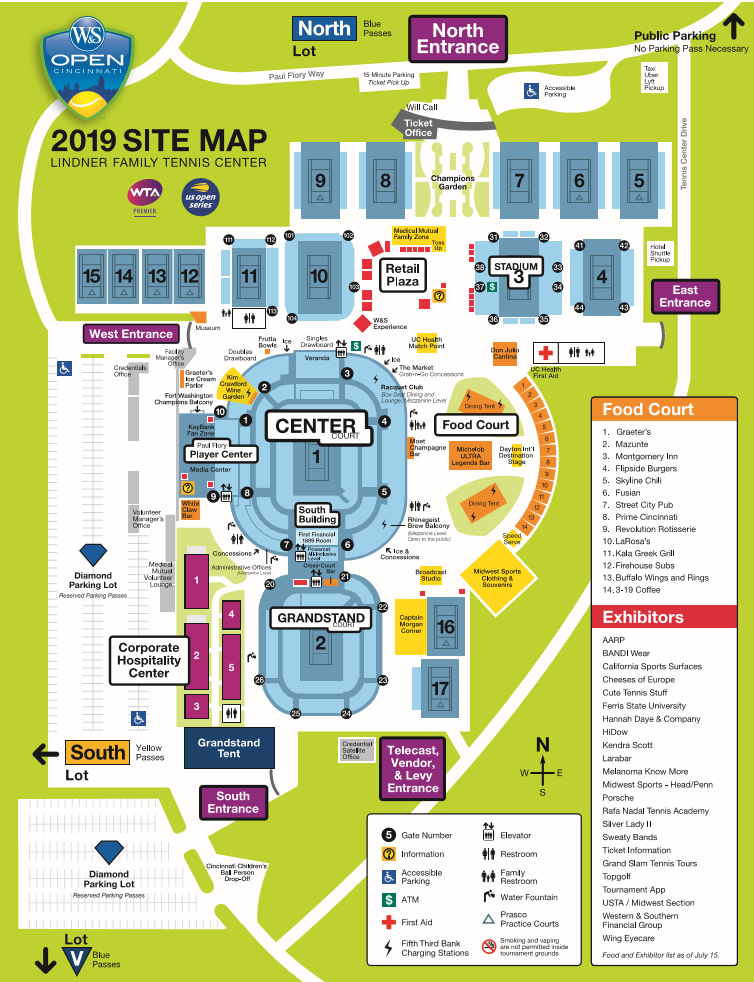 リンドナー・ファミリー・テニス・センター パーキングマップ｜ウェスタン＆サザン・オープン2021観戦チケット, 観戦チケット＆ホテル