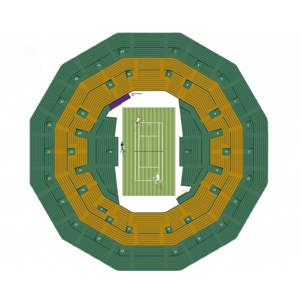 Wimbledon NO.1 Court Seating Map